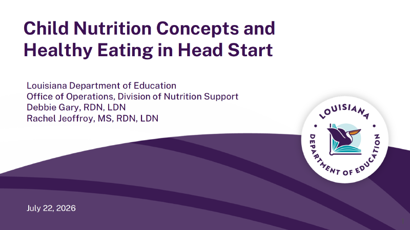 7.22.26 CACFP Child Nutrition Concepts for Head Start - July 22, 2026