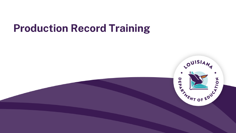 SFS 26-27 Production Record Training