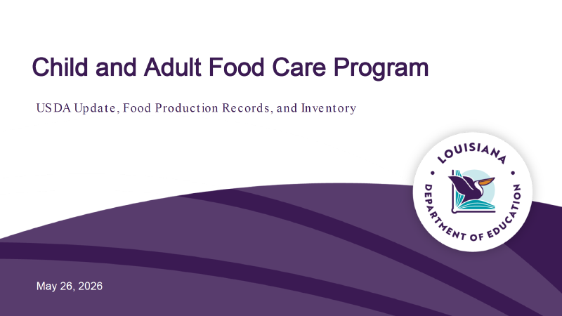 CACFP May 26 USDA Updates Image