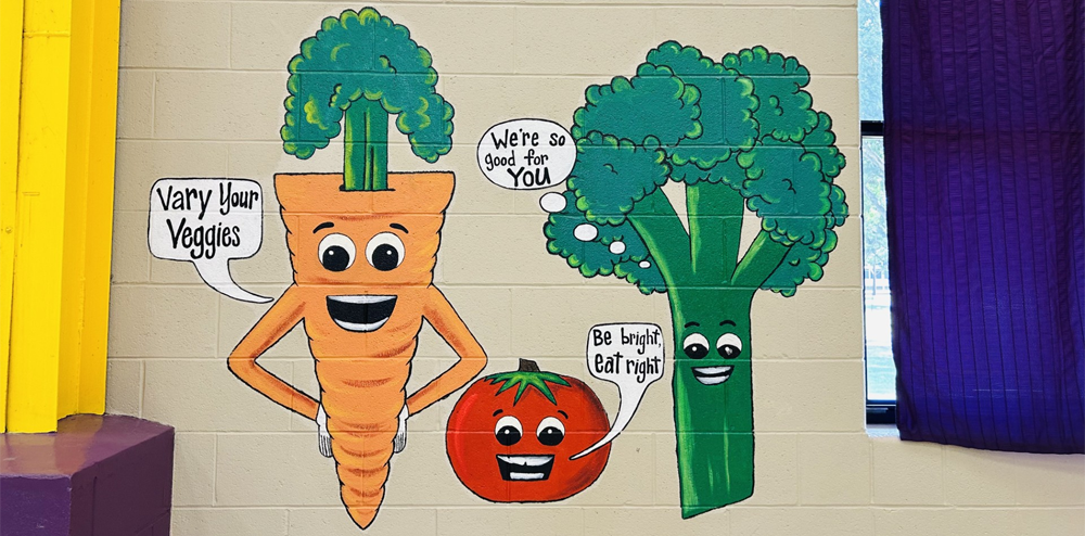 Louisiana School Cafeteria Mural